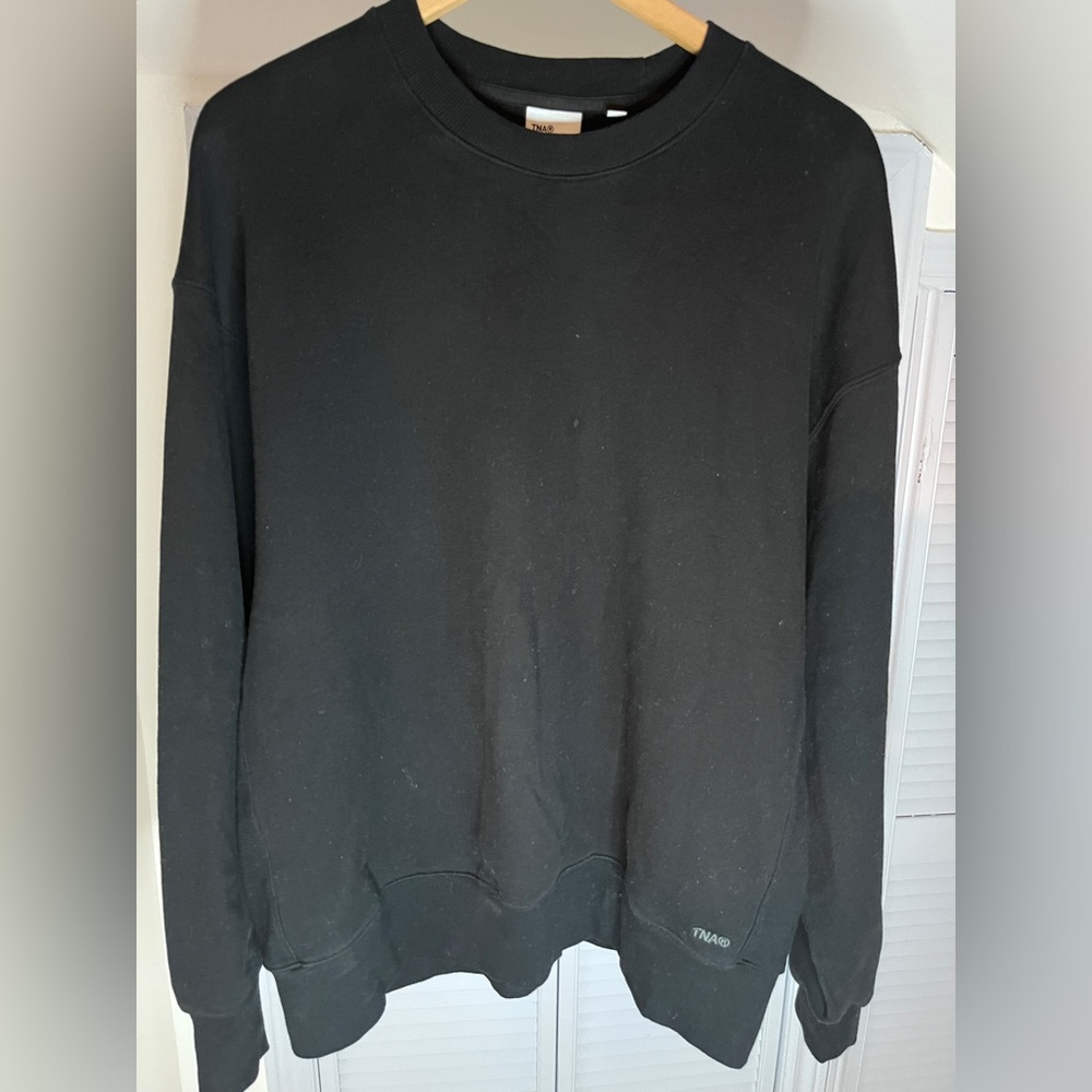 TNA Black Crew Neck Long Sleeve Sweatshirt